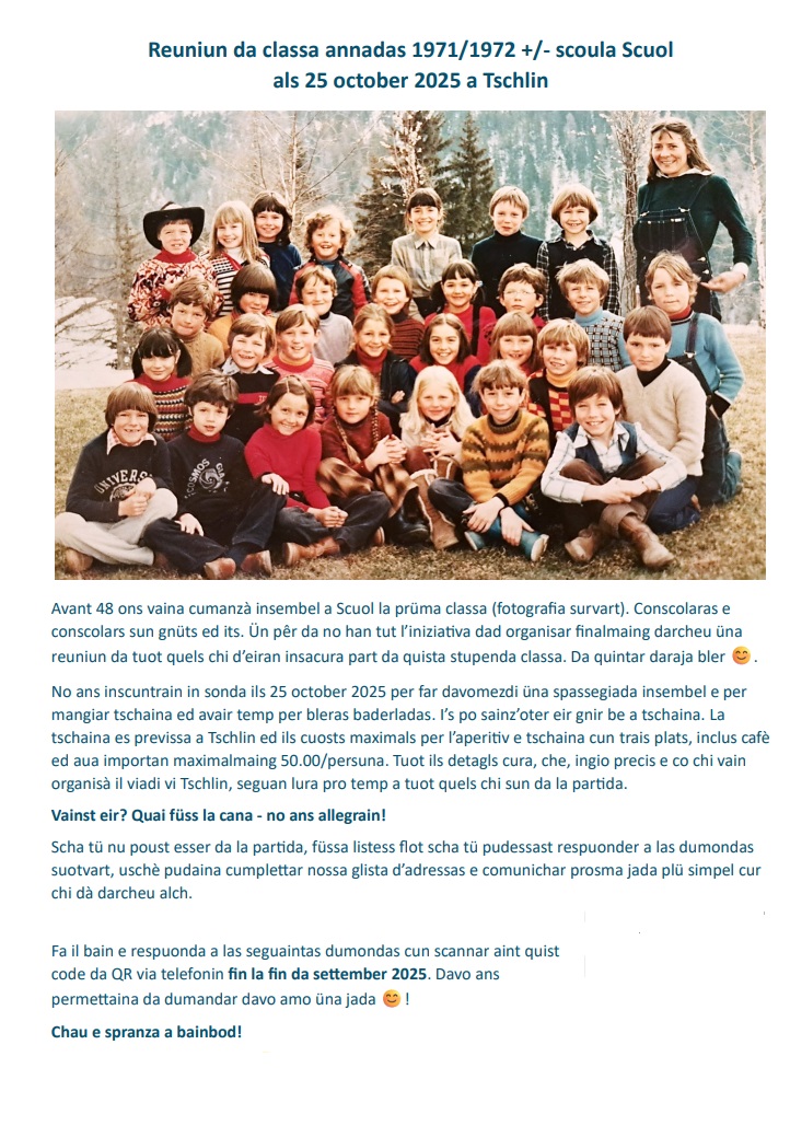 Addinvid Reuniun da classa 2025